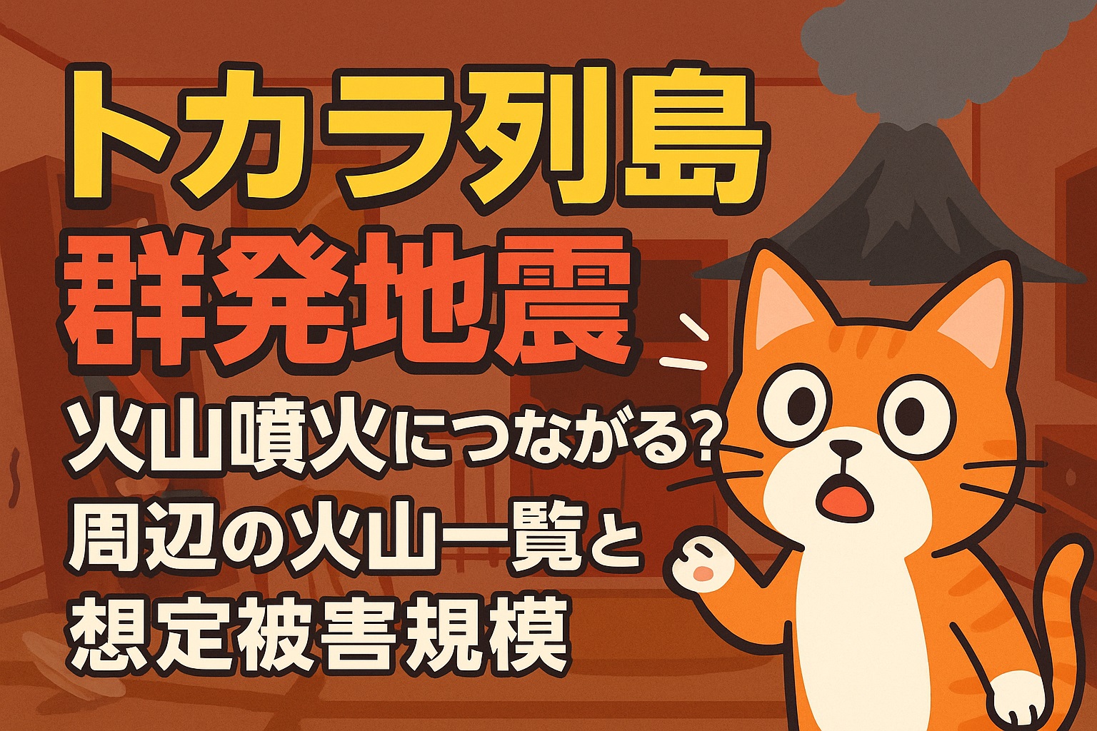 トカラ列島群発地震と火山の関係アイキャッチ